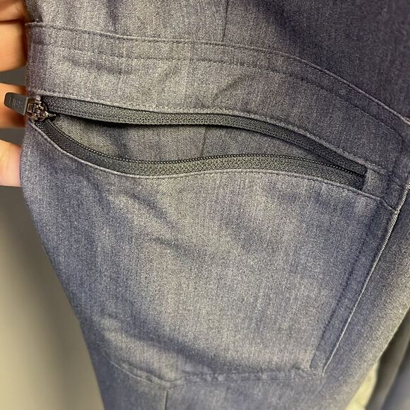 FIGS Heather Grey High Waisted Jogger Medical Scrub Pull-On Cargo Pant-XS - Picture 5 of 16